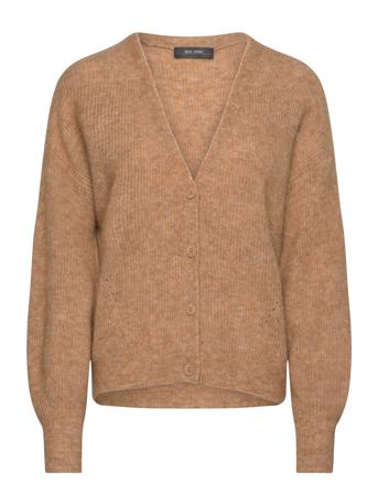 MOS MOSH Mmthora V-Neck Knit Cardigan Beige