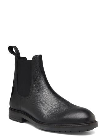 Booties - Flat - With Elastic Chelsea-saappaat Bootsit Black ANGULUS