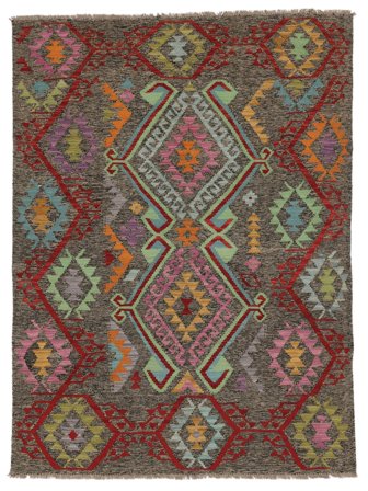 Tapis D'orient Kilim Afghan Old Style 147X199 Noir/Rouge Foncé (Laine, Afghanistan)