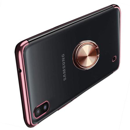 Elegant Skal Med Ringhållare (floveme) - Samsung Galaxy A10 Röd