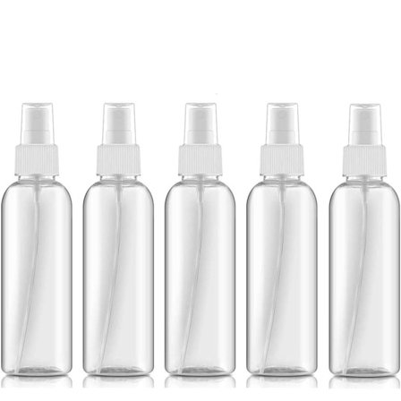 Bærbart kosmetisk sprayflaskesett, 100 ml tomme plastreise-/klare fine sprayflasker (5 x 100 ml).