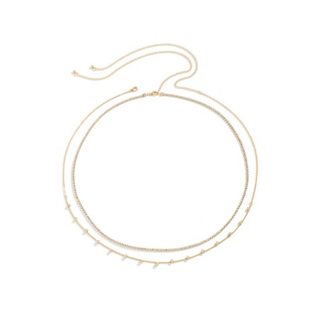 Kristall midjekedjor i lager