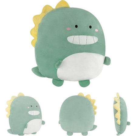 Green Dinosaur Plush Toy Stuffed Animal, Soft Dinosaur Pillow Comfortable Hug Pillow Toy, Home Decoration
