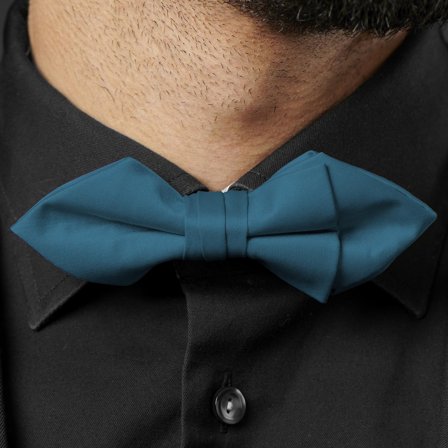 Petrol Blue Basic Pointy Pre-Tied Bow Tie for Men - Pre-tied bow ties