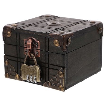 Vintage Trææske Smykkeskrin Retro Skattekiste Smykkeskrin