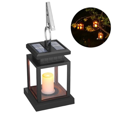 LED-aurinkokäyttöinen lyhty, ulkokäyttöön sopiva ripustettava aurinkovalaisin, koristeellinen kynttilä, aurinkovalaisimet, vedenpitävät koristevalot
