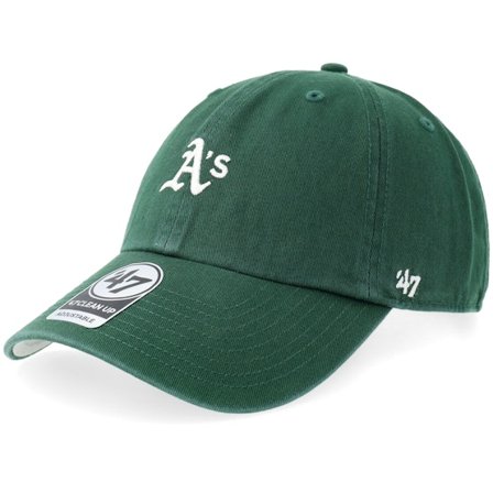 47 Brand - MLB Grønn unconstructed Caps - Oakland Athletics Base Runner Clean Up Dark Green Dad Cap @ Hatstore