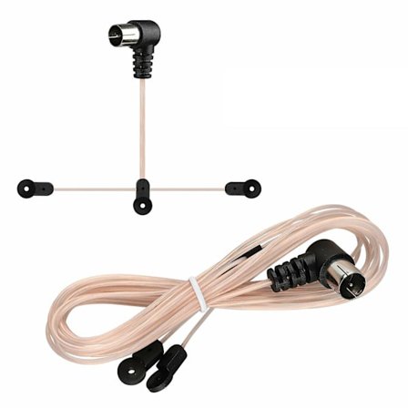 FM-antenne / antenne kompatibel med radiotuner-mottak dipol 75ohm type bånd RF F hann