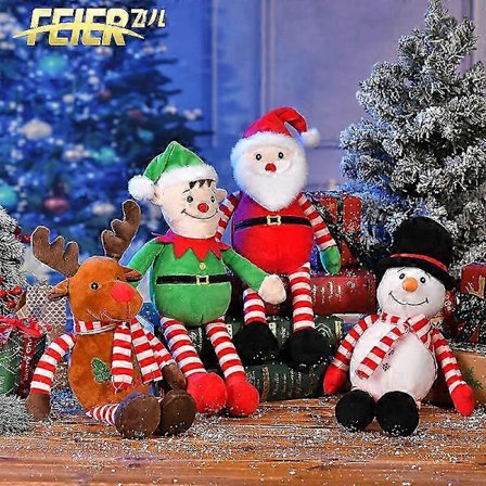 Jolly Långbent Snømann Juleplysjleketøy - Festlig Juledekorasjon & Perfekt Gave til Barn og Vinterfeiringer