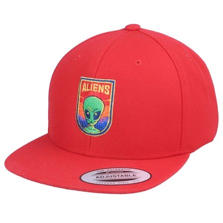 Kiddo Cap - Red - snapback - Cap - Kids Aliens Logo Red Snapback - Hatstore