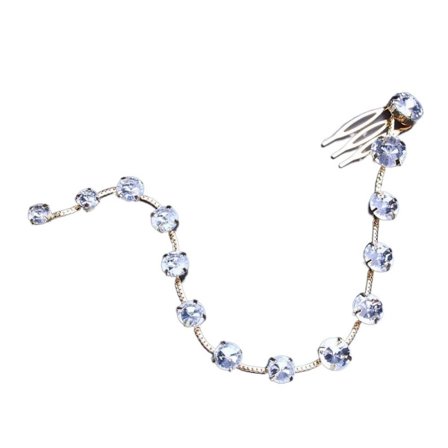 Hår kam kæde flet tilbehør HVID