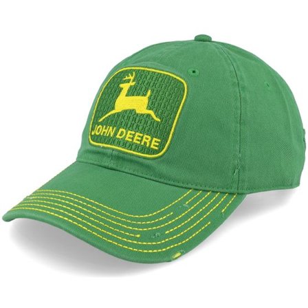 John Deere - Grön unconstructed Keps - Vintage Green Dad Cap @ Hatstore