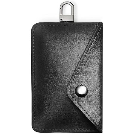 Faraday bilnøglepose (sort) - Signalafskærmningspose - Tyverisikret nøgleboks - Trelags struktur nøglepose - RFID nøgleboks, egnet til kvinder og mænd