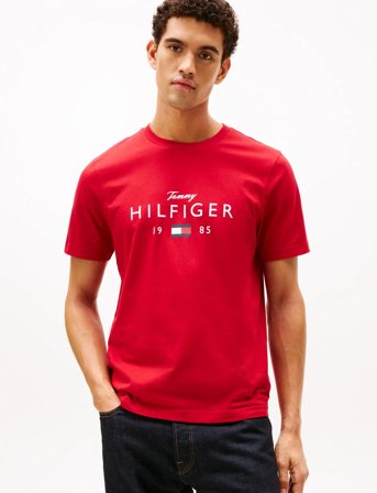 Tommy Hilfiger Brand Love Big Hilfiger Tee - Red - XL
