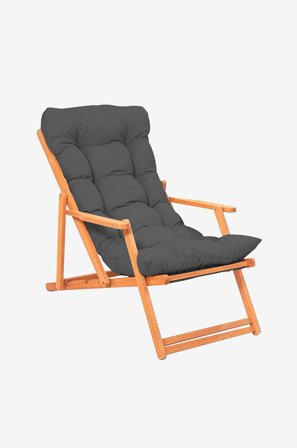 Hanah Home - Trädgårdsstol - Kerim - Grå - Utefåtöljer - Från Homeroom