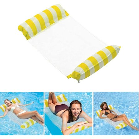 Flytande lounge, vattenhängmatta, pump