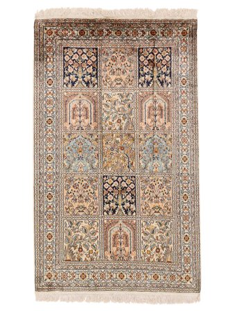 Kashmir Pure Silk Rug Oriental Brown/Orange (Silk, India)