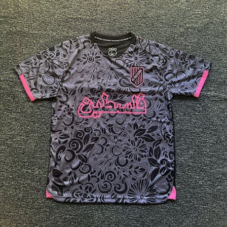 2023-2024 Palæstinensiske fodboldtrøjer til fans, retro fodboldtrøjer, palæstinensiske fodboldtrøjer i sort og pink