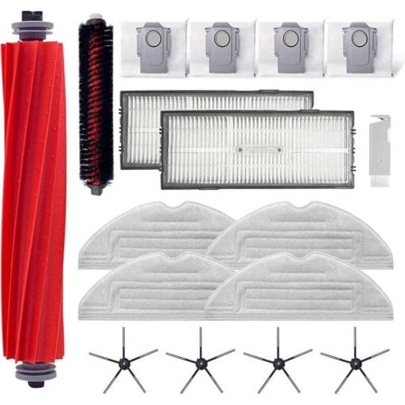 Dammsugartillbehör - Roborock S7 Pro Ultra - Tillbehörssats - Rullborste - Självrengörande borste - HEPA-filter