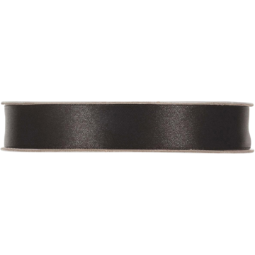 Satinbånd dobbeltsidig svart