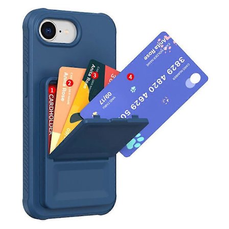 For Kompatibelt iPhone 16e Deksel Hud-Berørings Kort Holder TPU + PC Telefondeksel med Speil Støtte