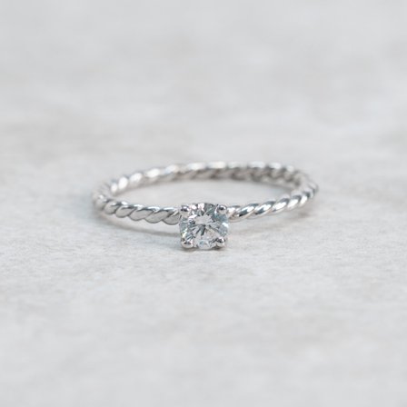 Förlovningsring Videört, 18K Vitguld : 1 Carat - Förlovning- och vigselringar