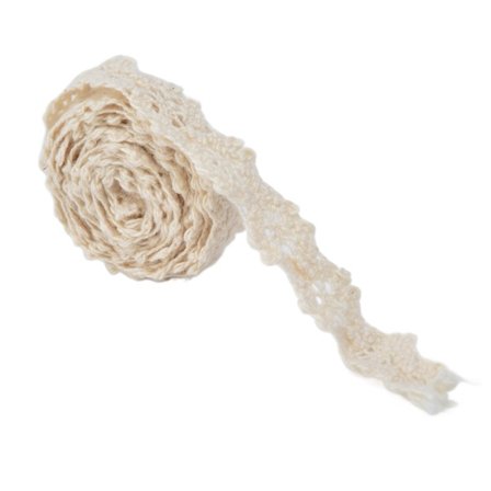 Spetsband 20 meter 1,5 cm bredd retro stil touch komfort känsla bra spetsdesign för kläder skor hattar väskor beige