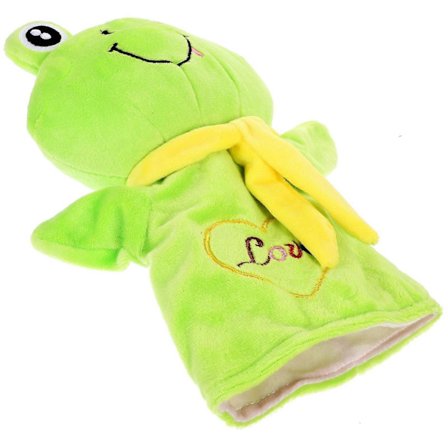 Grønn Dyre Hånddukke Plysj Froskeleke for Barn Lek og Interaksjon[D]