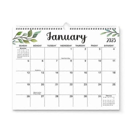 Kalender 2026-12 Månedlig Veggkalender 2026 fra Januar 2026 til Desember 2026, med Tykt Papir for Planlegging og Organisering for Hjem eller Kontor, 