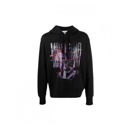 Moschino Hoodies Sort, Herre, Størrelse: L
