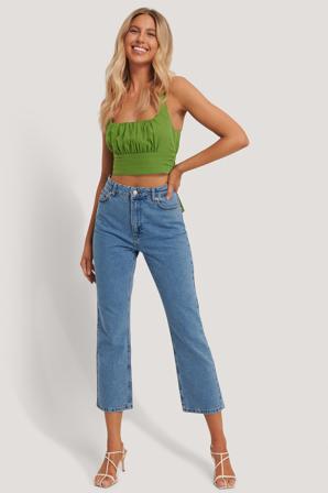 Chloé B x NA-KD Jean Droit Taille Haute - Jean taille haute - Bleu - EU 40