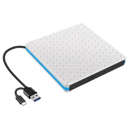 Ekstern DVD-stasjon USBC og USB 3.0 Skufflading Støyreduksjon Støtsikker for Windows 10/8/7
