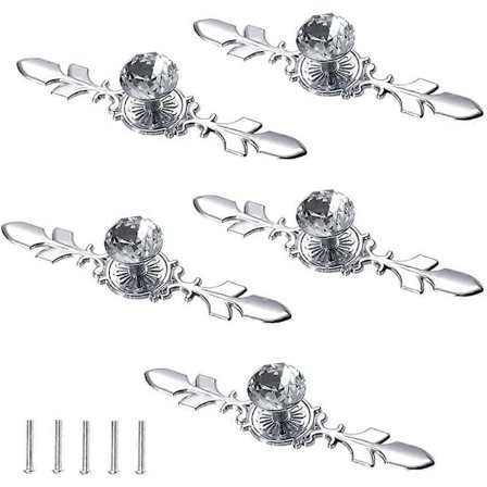 5 kappaletta kaapin nuppi timantti oven nuppi kahva lisävarusteruuveilla, 170mm