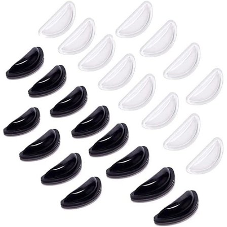 D-formet brillenæsepuder (12 par) - Airbag næsepuder - Klæbende