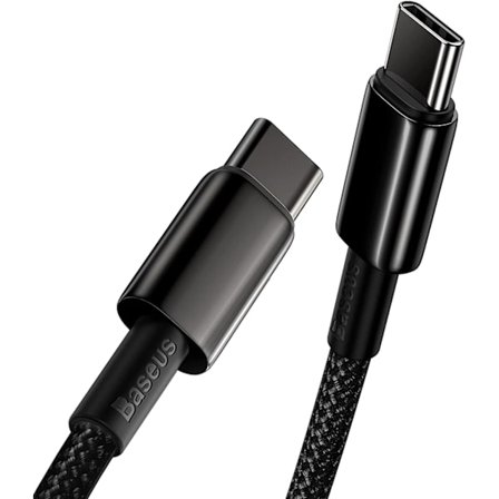 USB C-kabel, 100W PD 5A QC 4.0 Snabbladdning USBC till USBC-kabel, Zinklegering Nylonflätad Typ C-laddningssladd för iPhone 17 16 Pro Plus Pro Max, 