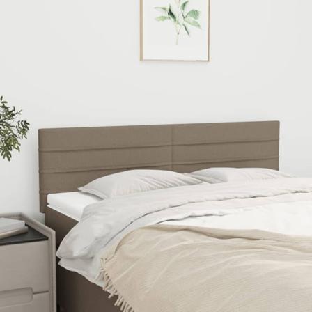 Vidaxl Huvudgavlar 2 St Taupe 72x5x78/88 Cm Tyg Taupe