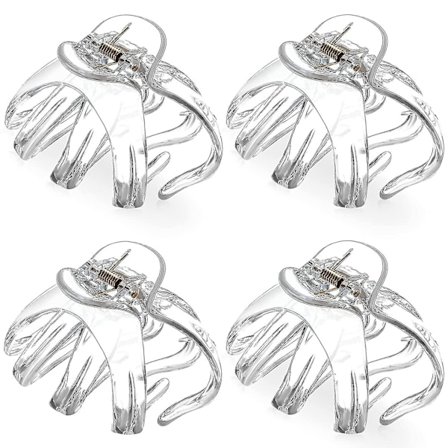 4 Styk Store Skridsikre Octopus Clip Spider Hårklemmer Octopus Jaw Hårklemmer Til Tykt Langt Hår Kvinder Piger (klar, 8,5 Cm)
