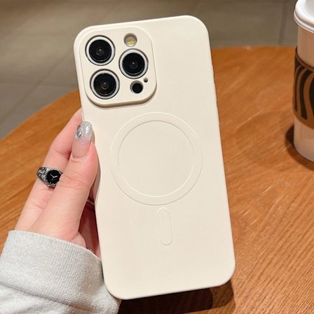 iPhone 16 Pro Solid Color Liquid Silicone MagSafe Magnetisk Skal