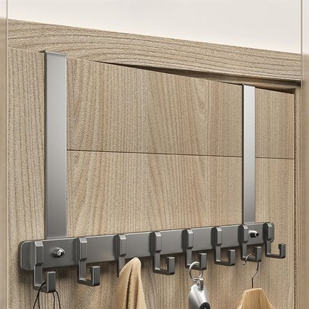 Dørhenger i aluminium med 5 kroker - 32 cm