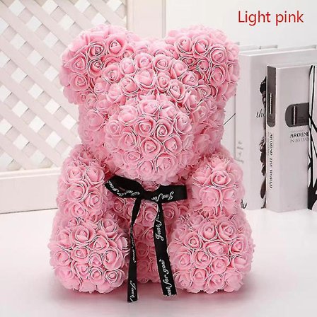 2024 40cm nallekarhu ruusu sydän nallekarhu keinotekoinen kukka ystävänpäivälahja