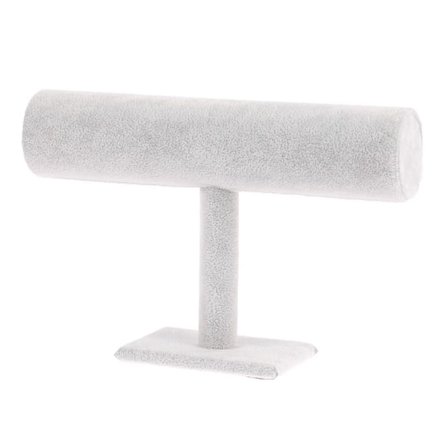 T-Bar Sammet Hårband Huvudband Hållare Butiksdisplayställ Gray_ry