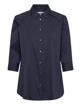 Gabie Shirt Fancy Poplin Navy Naja Lauf