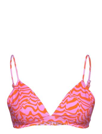 Enjellyfish Swim Bra Aop 7016 Swimwear Bikinis Bikini Tops Triangle Bikinitops Rosa Envii*Betinget Tilbud