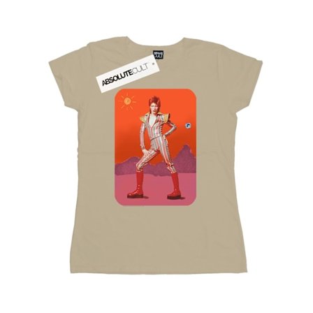 David Bowie Dam/Kvinnor On Mars Bomull T-shirt L Sand
