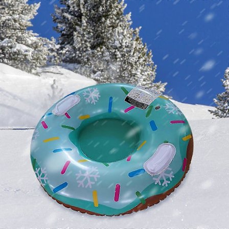 Juleferie Adventskalender Ski Ring PVC Snøbrett Dekk Slange For Barn Ski Pad Utendørs Sport Med Håndtak