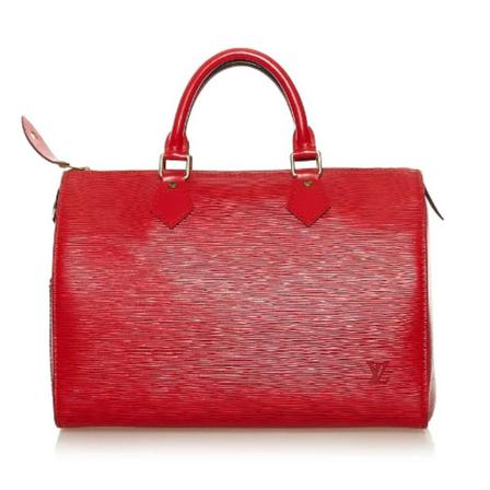 Louis Vuitton Vintage Pre-owned Leather handTass , Rood , Dames , Maat: ONE Size Vintage Tassen