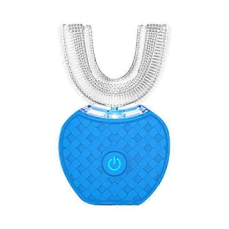 Ultralyd Elektrisk Tandbørste, Automatisk Tandbørste U-Form Fuld Mund 360° Rengøring Tandblegning