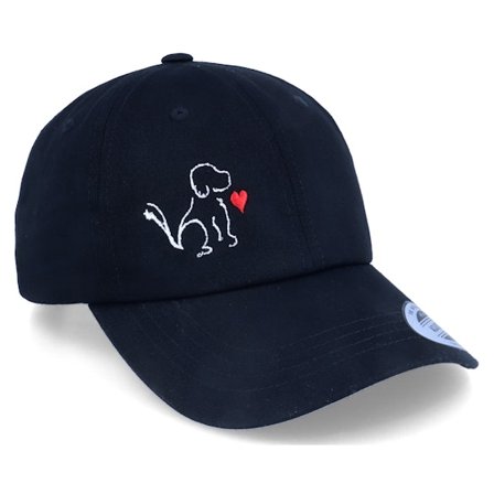 Iconic - For Dog Lovers Black Dad Cap Unconstructed Black Cap - @ Hatstore