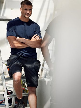 Arbetskläder Fristads Herr Green hantverkarshorts stretch 2532 GCYD, Svart