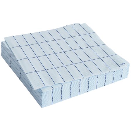 HAY Pattern frukostservetter 20-pack, light blue/blue grid | Dukning & Servering > Servetter > Servett | Bagaren och Kocken